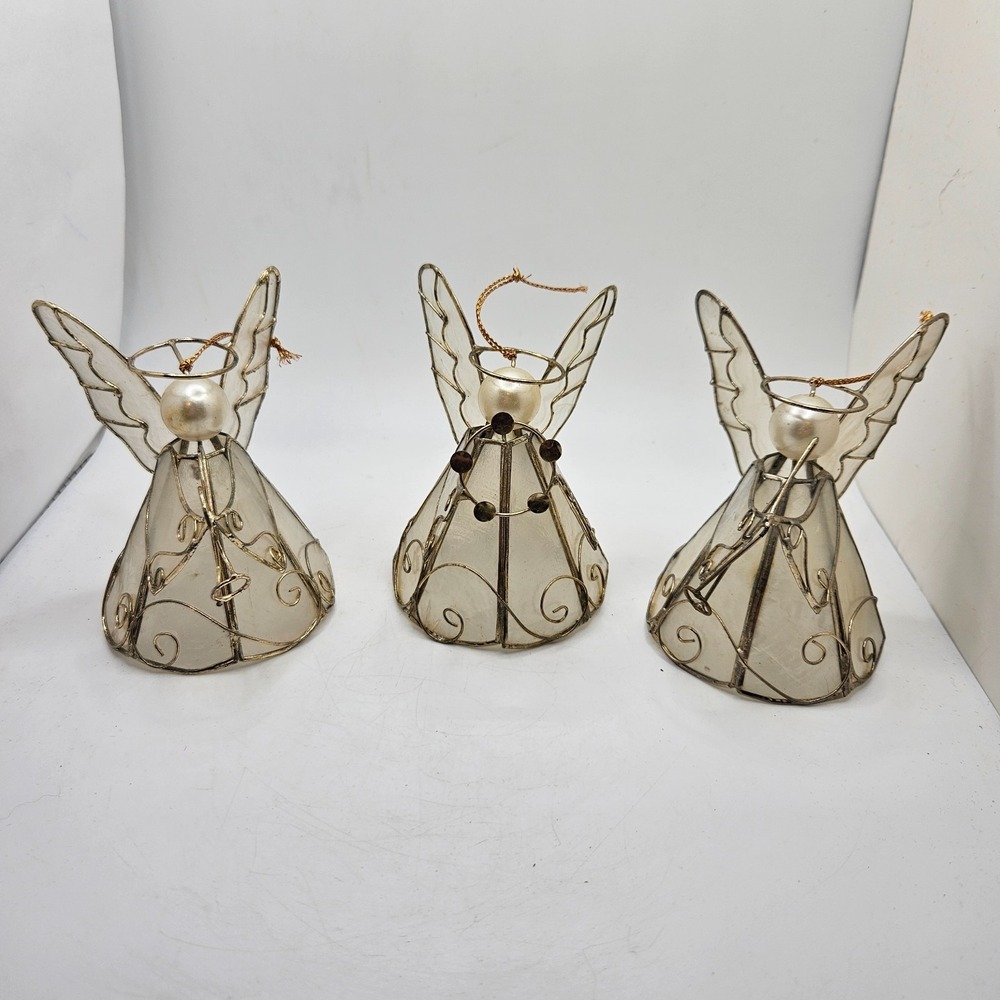 Vintage Angel Christmas Ornaments Set of 3 Musical Themed Angels